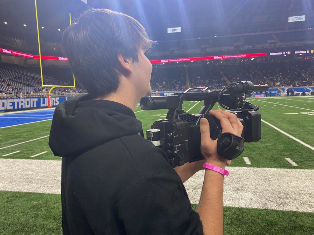 Chayton grabbing some highlights on the sidelines