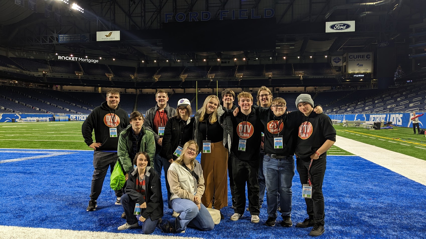 The whole crew at Ford Field